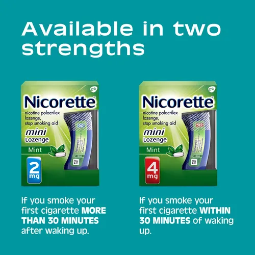 Nicorette Mint Mini Pastillas Dejar De Fumar Ayuda 4mg 20 Ct
