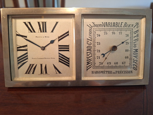 Reloj Y Barometro Mappin & Wess De Escritorio Art Deco