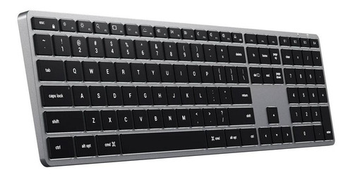 Imagen 2 de 4 de Teclado bluetooth Satechi Slim ST-BTSX3M QWERTY inglés US color gris