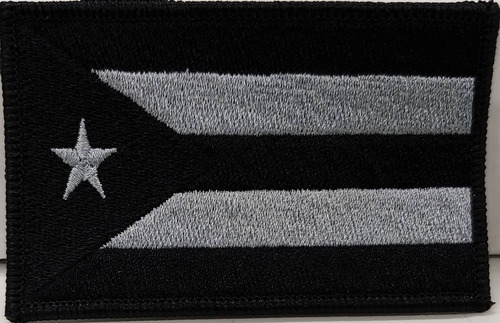 Puerto Rico Flag Embroidered With Hook Loop Patch Mc