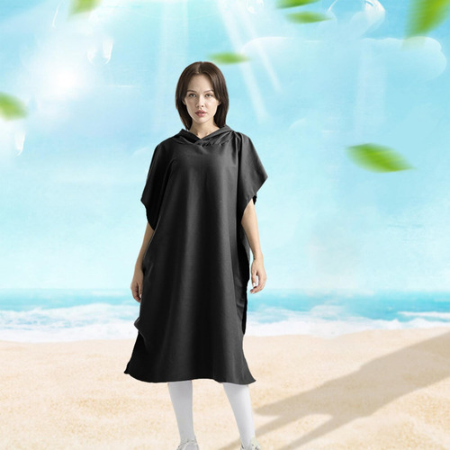 W Surf Poncho Beach Microfibra De Neopreno Con Capucha