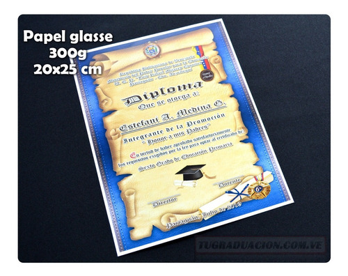 Paquete De Graduación 6to Grado (estola, Medalla Y Diploma)