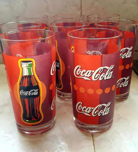 Juego De Vasos De Colección Coca Cola Estampados A Color