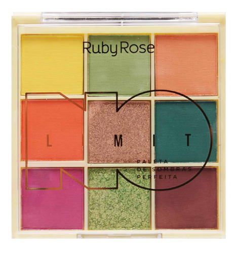 Sombra Ojos Ruby Rose Paleta De Sombras Limit  9 Colores