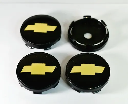 Pack 4 Tapas Chevrolet Llanta 60mm 6cm Negras Centro Rueda | Cuotas sin