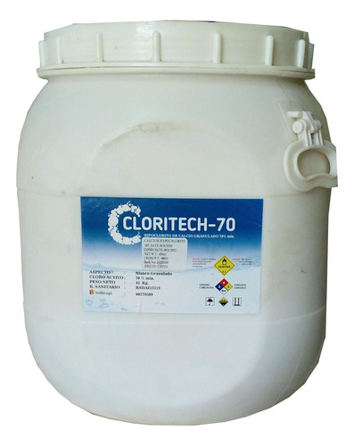  Hipoclorito De Calcio Al 70% Bidón De 45 Kgs Cloritech