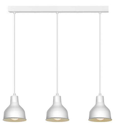 Colgante Moderno Industrial 3 Luces Ideal Barra Mesa P/ Led