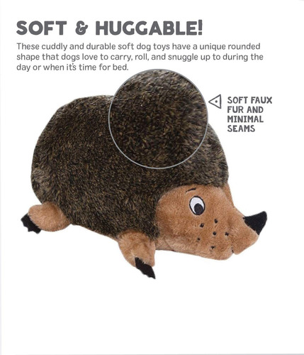 Imagen 3 de 8 de Outward Hound Hedgehogz Squeaky Dog Toy - Cuddly Soft Toy Fo