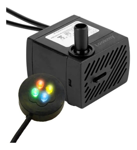 Bomba De Agua 5 W Led Multicolor Fuentes Cascada Feng Shui