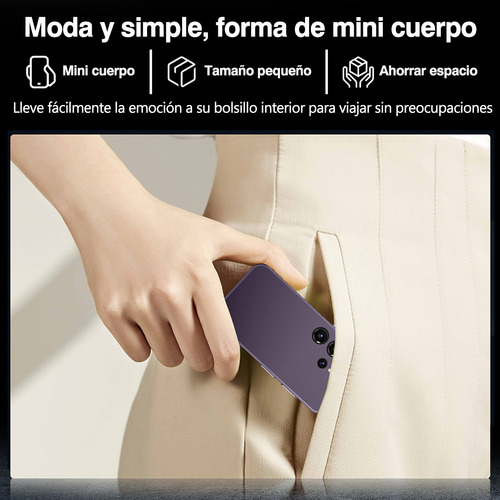 White Shark Phone Mini 3GB Ram + 32GB ROM Android 10 Dual Camera 8mp+5mp 2.95 Hd Smartphone 3500mah Wifi Púrpura