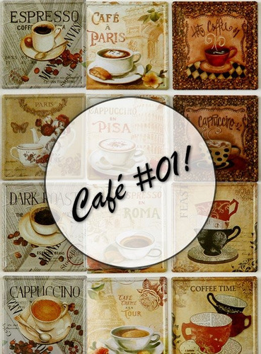 Café #01! Lámina Decoupage Autoadhesiva 30 X 42 Cm