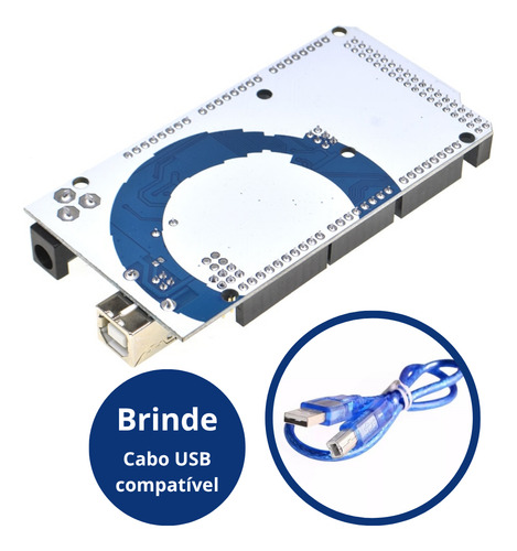 Placa Compatível Arduino Mega 16u2 Com Cabo Usb