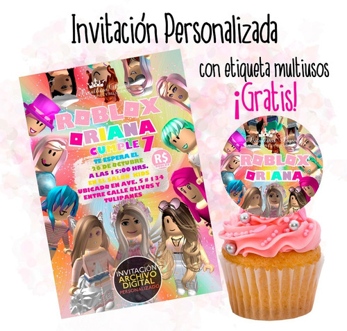 Invitacion Personalizada Roblox Nina Mercado Libre