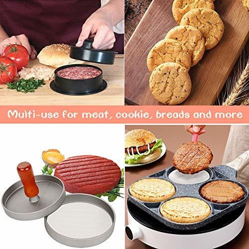Cookies and More 200pcs 4.5inch Baking Parchment Rounds/Hamburger Patty Paper Sheet for Separating Burger Patty Burger Patty Paper Rounds for 4/4.5 Inch Burger Press 5.5/6/7/8/9/10/12in Available 