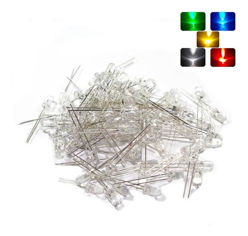 1000 Leds Ultrabrillantes 5mm Colores Azul Rojo Blanco Y Mas