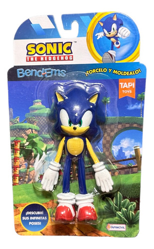 Muñeco Figura Sonic Bendables Flexible 12cm Tapimovil