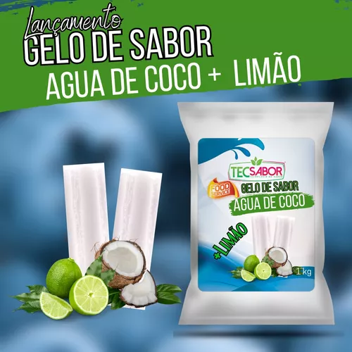 Como Fazer Gelo de Sabor Água de Coco e Morango Base pronta Tecsabor -  Tecice #gelodesabor #gelo 