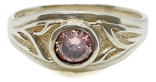 Anillo Solitario Rosa De Francia Plata 925 