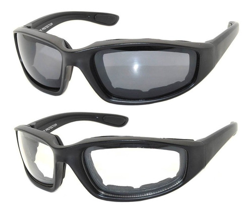 Gafas De Espuma Acolchadas Motocicleta Negra Para Deporte De