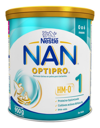 Imagen 1 de 1 de Leche de fórmula en polvo sin TACC Nestlé Nan Optipro 1  en lata  de 900g - 0  a 6 meses