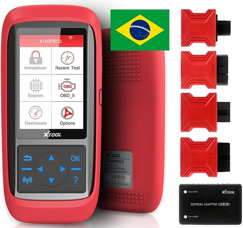 X100 Pro 2 Xtool - 7 Em 1  Obd2 Scanner Original Português