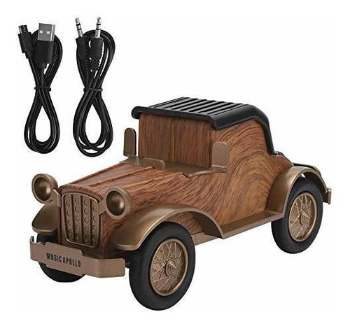 Speaker Portable Vintage Car Shape Hands Soundbox Home
