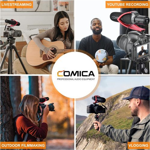 Micrófonos De Vídeo Profesionales Comica Cvm-v30 Pro R Red
