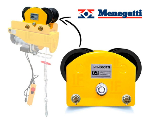 Trole Manual Menegotti Mtr 500 Com Capacidade 0,5 Toneladas