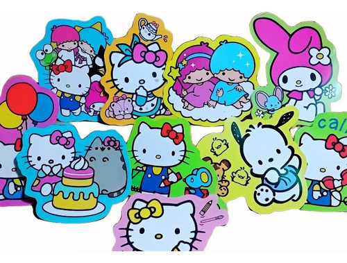 Calcomanías Hello Kitty Y Sus Amigos De Sanrio 10 Pz Sticker (Usado)