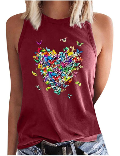 Camiseta Manga Cuello V Para Mujer Estampado Redondo Casual