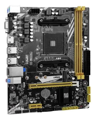 Placa Mãe Ryzen Lan 10/100 A320 Am4 Amd  32gb 6 Gb/s Usb 3.0