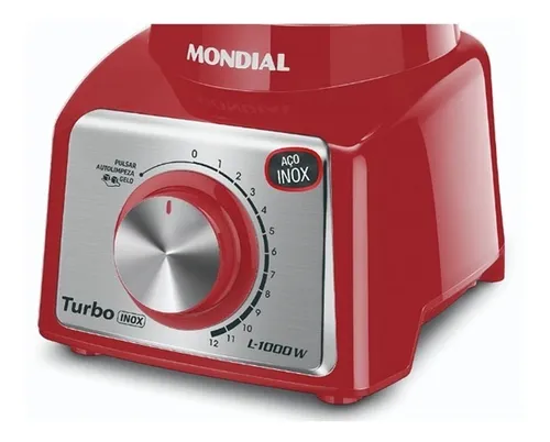 Licuadora Mondial Turbo Inox 3l 1000w L 1000 Roja