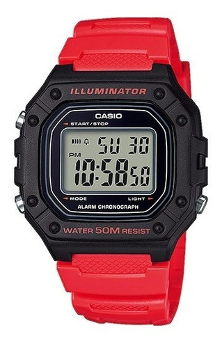 Reloj Casio Digital W-218h-4b Wr50 Ag Oficial Gtia 2 Años