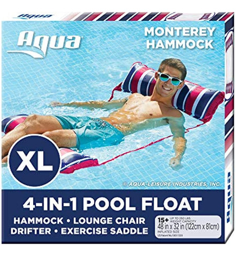 Aqua 4-en-1 Monterey Hammock Xl (más Largo / Más Ancho) Sill