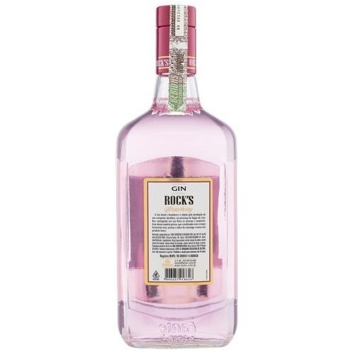 Kit Gin Rock's Seco + Gin Rock's Strawberry 1000ml Cada Strawberry E Tradicional