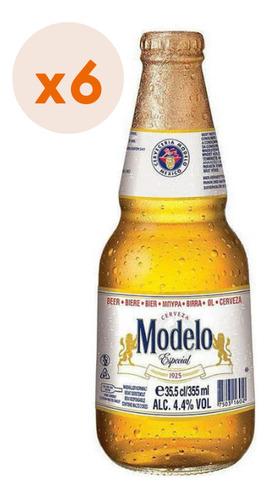 6x Cerveza Modelo Especial Botellín 4,5° 355cc