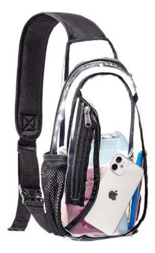 Mochila Cruzada De Pvc Transparente A Prueba De Agua 3 Pieza