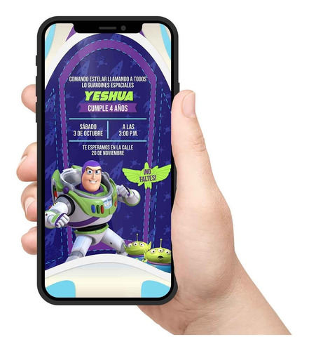 Invitación Digital Buzz Lightyear Toy Story