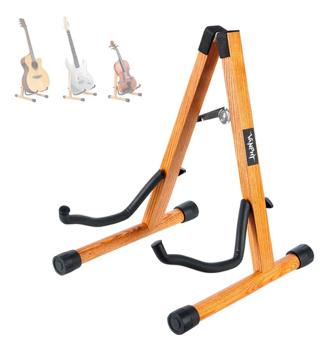 ~? Vanphy Soporte De Guitarra De Madera De Haya Ajustable, P