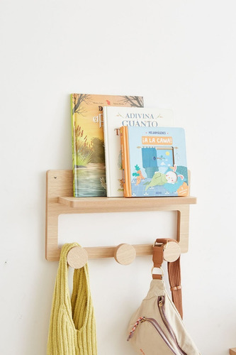 Imagen 10 de 10 de Perchero De Pared Con Estante Escandinavo Nordico Diseño