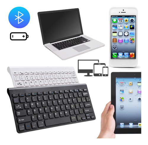 Teclado S/ Fio Macbook Pc Tablet Apple iPhone Abnt2 Bluetoot