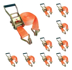 Comprar Jogo 10 Cintas De Amarração Catraca 10m X 50mm 3 Ton Charbs no Mercado Livre