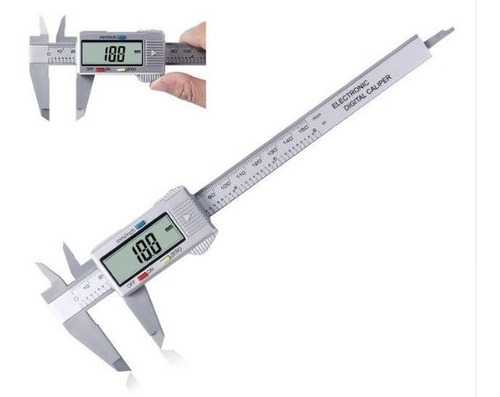 Calibre Digital Acero 150 Milimetro Y Pulgada Visor Grande