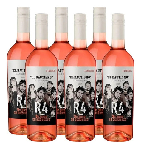 Vino Rosado Liga 4 Enólogos El Bautismo 750 Ml Caja X 6