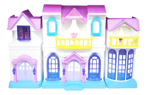 Casita De Muñecas Plegable Con Luz Y Sonido Casa De Sueño Color Morado