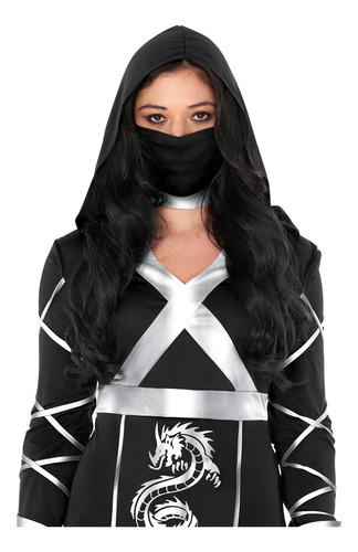 Disfraz De Ninja De Dragón Plateado Morph, Disfraz De Ninja