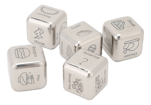 Food Decision Dice For Date Night, 5 Unidades, 30 Padrões Em