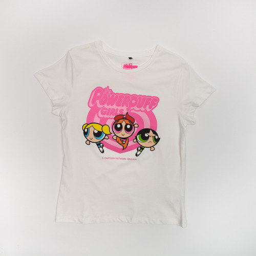 Polera Cartoon Network Chicas Superpoderosas Blanco