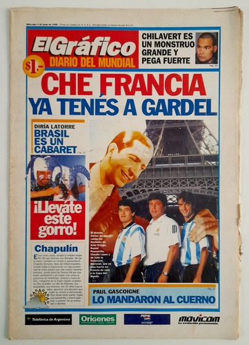 Revista El Grafico El Diario Del Mundial Francia 98 Lote Fs