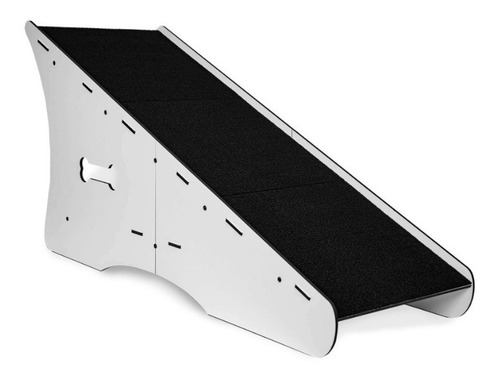 Rampa/escada Pet Cachorro Subir Carpete Antiderrapante 60 Cm Cor Rampa Branco